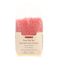 Hard Wax Beans for Face, Underarms, Brazilian, Bikini Hair Remover 17.6 Ounce (Strawberry)