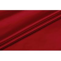 100% Pure Mulberry Silk Charmuse Solid Dyed Fabric Multicolor for Bedding Dress Sold by Yard or by Half a Yard (Sold by The Yard, Wine Red)