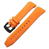Rubber Silicone Watchband 22mm 21mm for Tissot T120417 Sea Star 1000 Series Orange Black Waterproof Diving Watch Strap (Color : Orange Black, Size : 22mm)