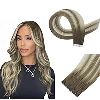 Full Shine Injected Tape In Hair Extensions 16inch Walnut Brown To Ash Brown And Bleach Blonde Intact Tape In Extensions 10pcs 20g Virgin Injection Tape In Extensions