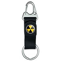 GRAPHICS & MORE Belt Clip On Carabiner Leather Keychain Fabric Key Ring Symbols