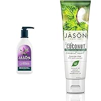 JASON Natural Body Wash & Shower Gel, Calming Lavender, 30 Oz & Simply Coconut Strengthening Fluoride-Free Toothpaste, Coconut Mint, 4.2 Oz