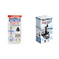 NeilMed Sinus Rinse Starter Kit (Pack of 2) & NasaDock Plus Stand Black