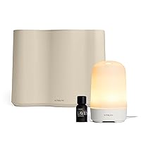 Nursery Bundle | Cloud Humidifier, Glow Diffuser, Lavender Essential Oil | Humidifier for Baby Room, Baby Humidifiers for Nursery, Calming Essential Oil, Aromatherapy Diffuser (Oat)