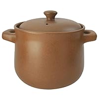 Terracotta Stew Pot Clay Casserole Pot Ceramic Casserole - Hand-Made, high Temperature Resistant, Healthy and Durable, Capacity 4500ML