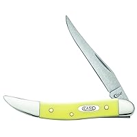 Case WR XX Pocket Knife Yellow Synthetic Small Texas Toothpick Cv Item #091 - (310096 Cv) - Length Closed: 3 Inches