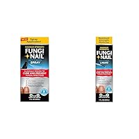 Fungi-Nail Anti-Fungal Spray 1 Oz & Liquid Solution 1 Fl Oz Bundle - Clinically Proven To Cure & Prevent Nail & Athlete's Foot Fungal Infections