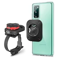 Spigen Gearlock Stem Bike Mount with Universal Adapter Bundle with Galaxy S20 FE 5G Ultra Hybrid Case - Crystal Clear