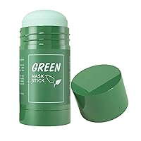 Pocoskin Natural Green Tea Mask, Poreless Deep Cleanse Green Tea Mask Stick, Green Tea Purifying Clay Stick, Blackhead Remover with Green Tea Extract, Green Tea Mask Stick (2PCS)