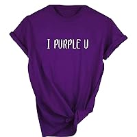 B-TS Tshirts for Women Sleeve I Purple You Letter Printed T-Shirt Kpop Merchandise K-Pop Merch