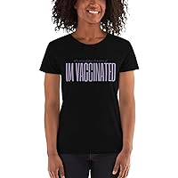 Its None of Your Business if IM Vaccinated! Women's Short Sleeve Scoop Neck t-Shirt