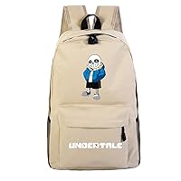 Game Undertale Cosplay Backpack Casual Daypack Day Trip Travel Hiking Bag Carry on Bags Beige /1