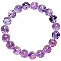 Jewelry Bracelet Natural Kunzite Crystal Stretch Round Bead Gemstone9mm