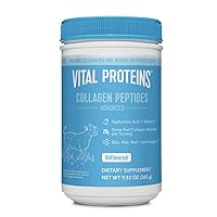 Vital Proteins Collagen Peptides Powder, with Hyaluronic Acid and Vitamin C, Unflavored, 9.33 Ounce
