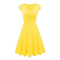 Maxi Dress for Women Women's Casual Dress Basic Outdoor Home Short Sleeve Slim T Shirt Dress Tee Dress Swing