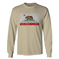 California Republic Bear Cali Retro Vintage Long Sleeve Men's
