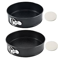 Tellshun 2 Pack Springform Pan 9, 10Inch Baking Mold Round Leakproof Nonstick Removable Bottom Bakeware for Cake, Cheesecakes, Pizza, and Quiches