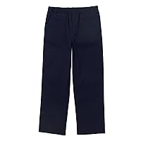 YiZYiF Boy's School Uniforms Flat Front Adjust Waist Pants Dress Pants Type E Navy Blue 9-10 Years
