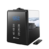 Elechomes Humidifiers for Bedroom (6L), Ultra-Quiet Warm and Cool Mist Humidifiers for Home, Baby and Plants, Customized Humidity, Sleep Mode, Timer, UC5501, Black