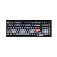 Keychron Q5 96% Layout Wired Custom Mechanical Keyboard with Knob, RGB Backlight Hot-Swappable Gateron G Pro Red Switch, Full Aluminum, QMK/VIA Programmable Macro Double Gasket for Mac Windows