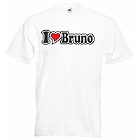 Black Dragon - T-Shirt Man - I Love with Heart - Party Name Carnival - I Love Bruno