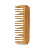 Natural Bamboo Wide Tooth Comb Detangling Combs Anti-Static Curly Hair for Women Men Smoothing Massaging Home Salon Use Bamboo Hair Brushes Set