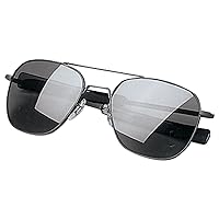 Rothco G.I. Type Aviator Sunglasses, Black/Smoke, 58 MM