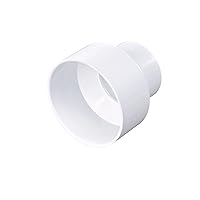 NDS 6P07 PVC S&D Increaser/Reducer Coupling, 4-Inch X 6-Inch, for Hub X Hub Solvent-Weld Connections, for use with 4-Inch & 6-Inch Sewer and Drain Pipe, White