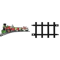 Lionel Disney Mickey Mouse Express battery-powered Train Set with Remote + 12-Piece Straight Track Expansion Pack