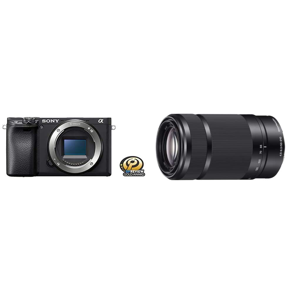 Sony Alpha a6400 Mirrorless Camera: Compact APS-C Interchangeable Lens Digital Camera and Sony E 55-210mm F4.5-6.3 Lens for Sony E-Mount Cameras (Black)