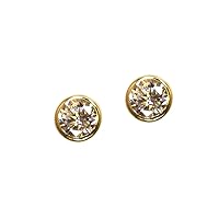 Arranview Jewellery Cubic Zirconia 3mm round stud earrings in 9ct gold