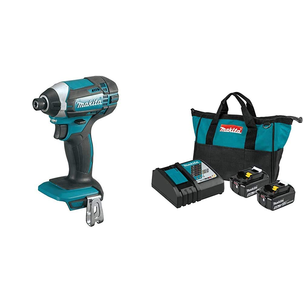 Makita BL1840BDC2 18V LXT Lithium-Ion Battery and Rapid Optimum Charger Starter Pack (4.0Ah) with XPH12Z 18V LXT Lithium-Ion Compact Brushless Cordles - 4