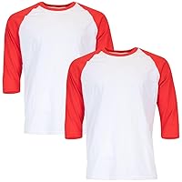 Gildan Adult Heavy Cotton 3/4 Raglan T-Shirt, Style G5700, 2-Pack