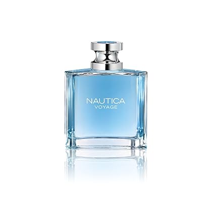 Nautica Voyage Eau De Toilette for Men - Fresh, Romantic, Fruity Scent - Woody, Aquatic Notes of Apple, Water Lotus, Cedarwood, and Musk - Ideal for Day Wear - 3.3 Fl Oz