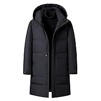 Winter Long Down Jacket Men Warm Coat Thick Black Parka Overcoat