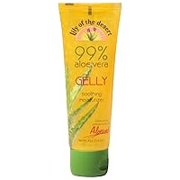 Gelly Moisturizer - 99% Organic Aloe Vera Gel for Skin, After Sun Care with Aloe, Vitamin E Oil, and Vitamin C for Sunburn Relief, 8 Fl Oz