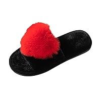 Womens House Slippers, Slip On Fuzzy House Slippers Memory Foam Slippers Scuff Foam Bedroom Slippers Home Shoes