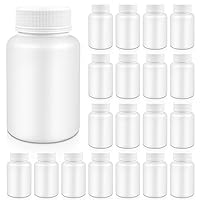 20pcs Empty Pill Bottle Portable Plastic Powder Medicine Holder Portable Medicine Bottle Tablet Container Case - Empty Reagent Bottle Chemical Containers with Caps
