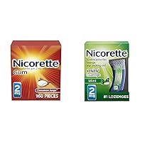 2 mg Nicotine Gum to Help Stop Smoking - Cinnamon Surge Flavored Stop & 2 mg Mini Nicotine Lozenges to Help Quit Smoking - Mint Flavor Stop Smoking Aid