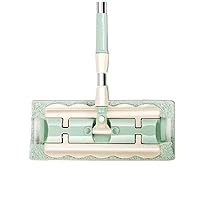 CHCDP Professional Microfiber Mop for Hardwood, Laminate, Tile Floor Cleaning, Stainless Steel Telescopic Handle, Green