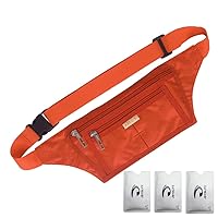 Naoki Outdoor Sports Running Jogging Cycling Hiking Camping Climbing Travel Ultra-thin Waterproof Polyester Waist Pack / Bag Runner Belt(Orange)