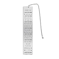 I Love You Gifts Bookmark for Him Her, When I Say I Love You More Note, Personalized Wedding Anniversary Present for Husband Wife, Unique Birthday Valentine's Day Gifts for Men Women