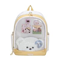 Ita Bag Backpack Kawaii Cute Pin Display Cosplay Bag with Accessories Japanese Uniforms Bags (yellow)