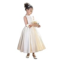 Little/Big Girls Flower Girl Bridesmaid Pageant Dresses A-Line Ankle Length Birthday Party Prom Gowns