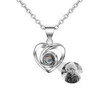 Custom Photo Projective Necklace, The Memory of Love Nanotechnology Necklace 925 Sterling Silver Girls' Pendants Necklace