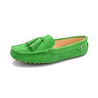 Womens Tassel Leather Slip On Driving Walking Trail Running Loafers Boat Shoes Multi Colored