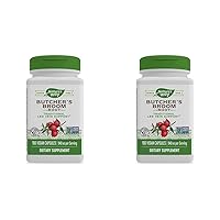Nature's Way Butcher's Broom Root, Traditional Leg Vein Support*, 100 Vegan Capsules (Pack of 2)