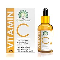 Vitamin C Serum with Hyaluronic acid, Aleo Vera, and Vitamin E Anti Aging Face Serum With Skin Brightening and Lightening for Men and Women (30 ml)