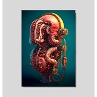 AVARDAN ART Human Anatomy Body Organs Steampunk Mechanical Decor Wall Art Poster Prints Unframed N2 (Small intestine Steampunk 1, 297 x 420 mm / 11.7 x 16.5 inches)