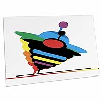 3dRose TNMGraphics Toys - Toy Spinning Top Cartoon - Desk Pad Place Mats (dpd-183328-1)